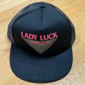 Vintage Lady Luck Casino Trucker Hat